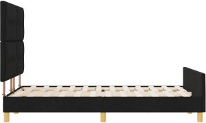 vidaXL Łóżko Czarny 140x190 cm Tkanina 9