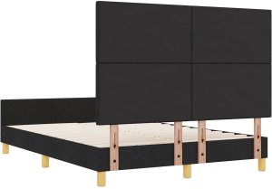 vidaXL Łóżko Czarny 140x190 cm Tkanina 10