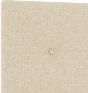 Ramka łóżka w kolorze kremowym, 120x190 cm, wykonana z tkaniny 11