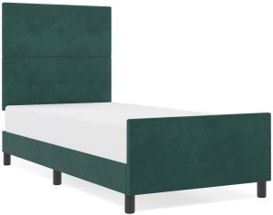 Rama Łóżka Ciemnozielona 90x190 cm Z Weluru 4