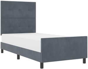 vidaXL Rama łóżka ciemnoszara 80x200 cm welur 2