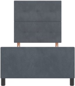 vidaXL Rama łóżka ciemnoszara 80x200 cm welur 8