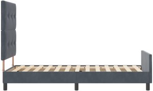 vidaXL Rama łóżka ciemnoszara 80x200 cm welur 9
