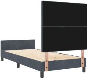 vidaXL Rama łóżka ciemnoszara 80x200 cm welur 10