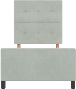 Łóżko z weluru w jasnoszarym kolorze 80x200 cm 8