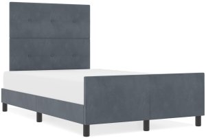 Łóżko Ciemnoszare 120x190 cm Aksamit 4