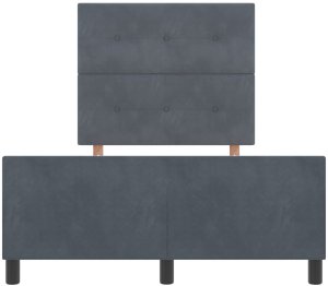 Łóżko Ciemnoszare 120x190 cm Aksamit 8