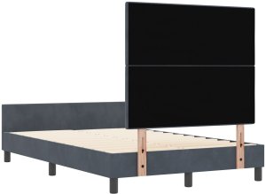 Łóżko Ciemnoszare 120x190 cm Aksamit 10