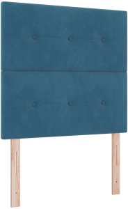 Łóżko w kolorze ciemnoniebieskim 90x200 cm z aksamitu 7