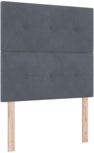 Łóżko w ciemnoszarym kolorze, 100x200 cm, wykonane z weluru 7