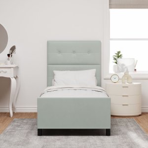 Stelaż łóżka Jasnoszary 100x200 cm Velvet 5