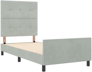 Stelaż łóżka Jasnoszary 100x200 cm Velvet 6