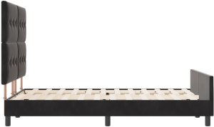 vidaXL Łóżko Aksamitne Czarna 160x200 cm 9