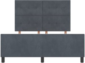 vidaXL Rama łóżka ciemnoszara 160x200 cm Aksamit 8