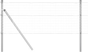 vidaXL Słupki ogrodzeniowe 26 szt. 32 mm 100 cm Stal ocynkowana 4