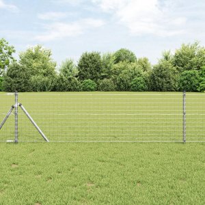 Słupki ogrodzeniowe 52 szt. 32 mm 120 cm ze stali ocynkowanej 1