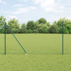 Słupki ogrodzeniowe z ostrzem 52 sztuki 32 mm 170 cm Stal ocynkowana 1