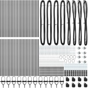 Słupki ogrodzeniowe z szpicem 52 szt. 32 mm 120 cm stal ocynkowana 3