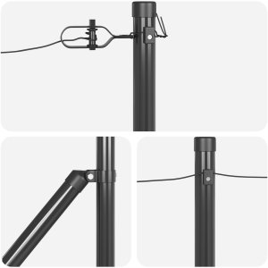 Słupki ogrodzeniowe z szpicem 52 szt. 32 mm 120 cm stal ocynkowana 5