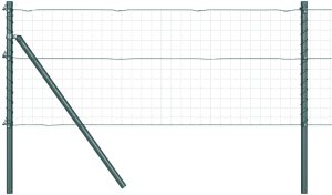 vidaXL Słupki Ogrodzeniowe 26 sztuk Zielony 32 mm 120 cm Stal Galwanizowana 4
