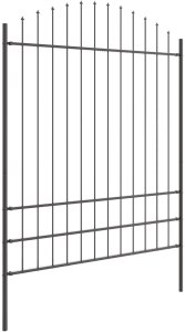 Ogrodzenie z łukiem szary 5.1x2 m stal 3