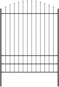 Ogrodzenie z łukiem szary 5.1x2 m stal 4