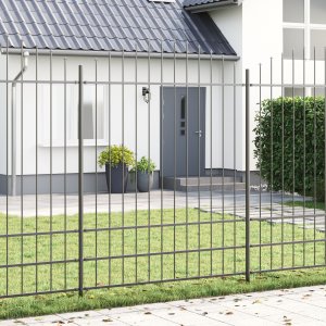 Ogrodzenie z hokus-pokus Szare 13,6x2 m Stal 1