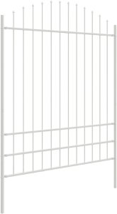 Ogrodzenie z górnym zakończeniem w kształcie łuku Białe 6,8x2 m Stal 3