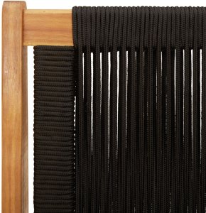 vidaXL Ławka ogrodowa Czarna 76x122x73 cm Lite drewno akacjowe 8