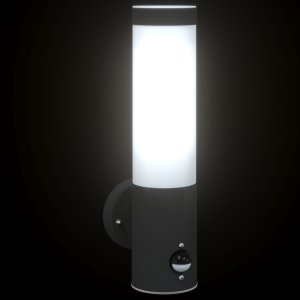 Kinkiet vidaXL Zewnętrzne Lampy Ścienne z Czujnikiem 2 szt. Czarne Stal Nierdzewna IP44 11