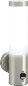 życieXL Zewnętrzne Oświetlenie Ścienne z Czujnikiem 2 szt. Srebrny Stal nierdzewna IP44 10