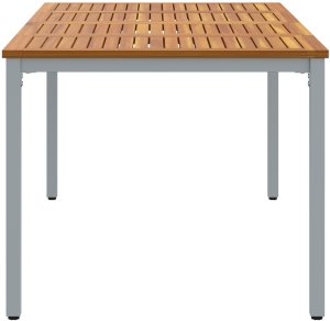 vidaXL Stół ogrodowy 180x90x75 cm z litego drewna akacjowego i metalu 5