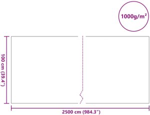 vidaXL Fleece do stawu 1000 g/ 1x25 m 8
