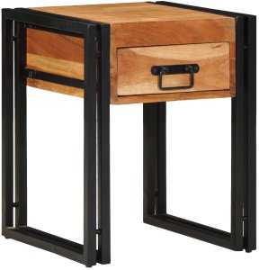 Stolik boczny 40x40x50 cm z litego drewna akacjowego 3