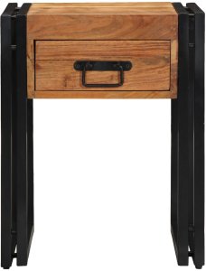 Stolik boczny 40x40x50 cm z litego drewna akacjowego 6