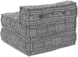 Puf modułowy Jasnoszary 70x70x54 Tkanina 4