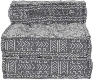 Puf modułowy Jasnoszary 70x70x54 Tkanina 5