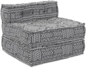 Puf modułowy Jasnoszary 70x70x54 Tkanina 6