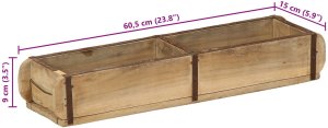 vidaXL Tace 4 szt. 60,5x15x9 cm 12