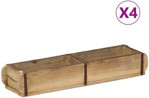 vidaXL Tace 4 szt. 60,5x15x9 cm 2