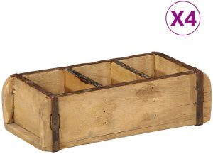 Tac 4 szt 30x14x9 cm Drewno odzyskane 2