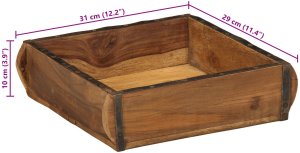 vidaXL Tace 4 szt 31x29x10 cm Z drewna z odzysku 11