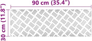 vidaXL Płyty Aluminiowe z Wypukłościami 4 szt. Antypoślizgowe 90x30 cm 7