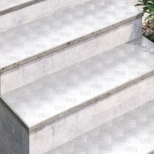 vidaXL Płyty aluminiowe z tłoczeniem 4 szt. Antypoślizgowe 100x30 cm 3