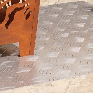 vidaXL Płyty aluminiowe w kratkę 4 szt. Antypoślizgowe 70x40 cm 2