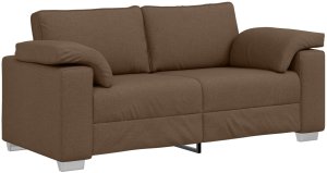 Sofa Brązowa Poliester Średnia Zdejmowane pokrowce 1