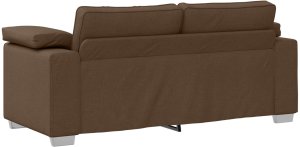Sofa Brązowa Poliester Średnia Zdejmowane pokrowce 3