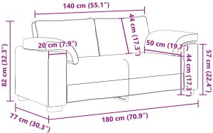 Sofa Brązowa Poliester Średnia Zdejmowane pokrowce 7