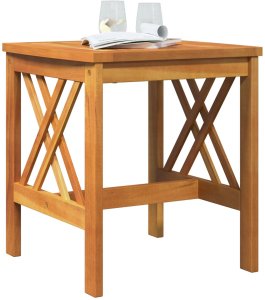 Stolik boczny do ogrodu Brązowy 45x45x50 cm z litego drewna akacjowego 3