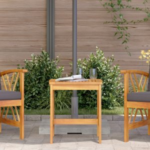 Stolik boczny do ogrodu Brązowy 45x45x50 cm z litego drewna akacjowego 4